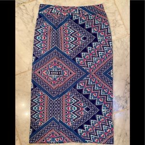 Multi colored pencil skirt